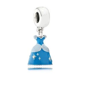 New Disney Cinderella Dress Dangle Charm- Pandora Compatible.